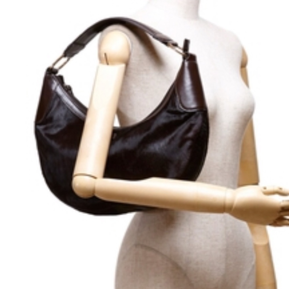 AUTHENTIC NEW Gucci Pony Hair Black Hobo Purse! - Picture 3 of 7